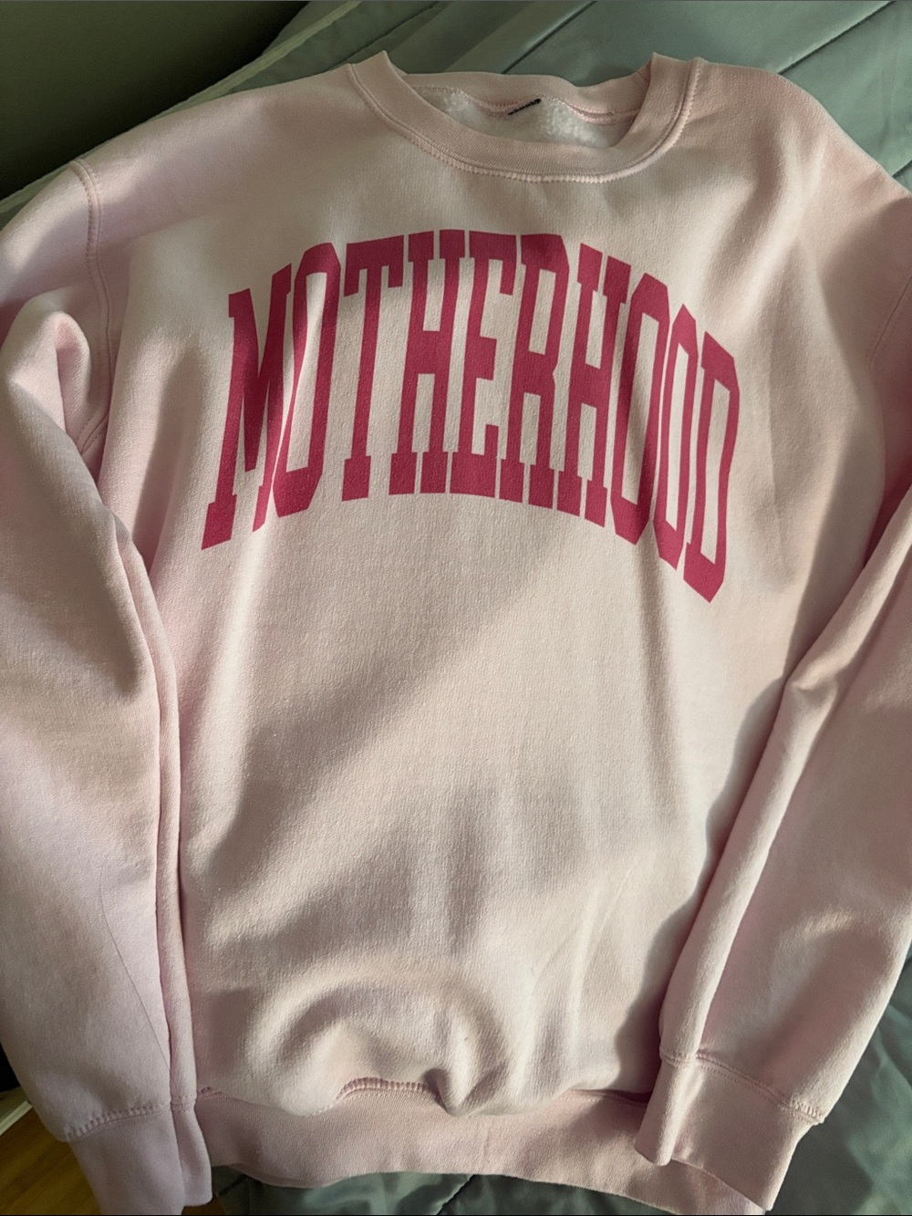 Pink 'MOTHERHOOD' Graphic Crewneck Sweatshirt